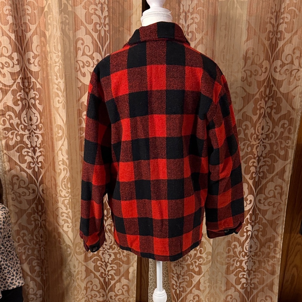 Red and Black Plaid Men’s Jacket - Picture 2 of 4